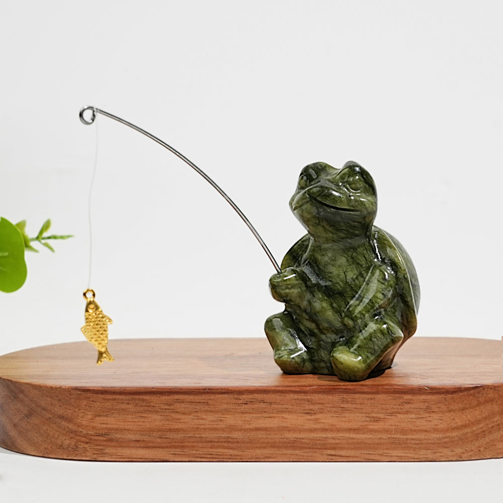 Natural Crystal Carving Animal Fishing