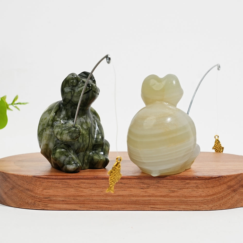 Natural Crystal Carving Animal Fishing