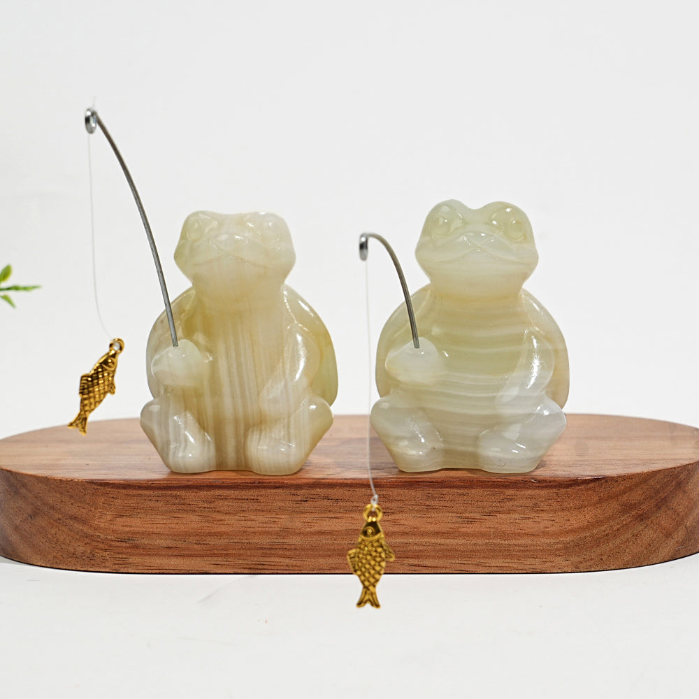 Natural Crystal Carving Animal Fishing