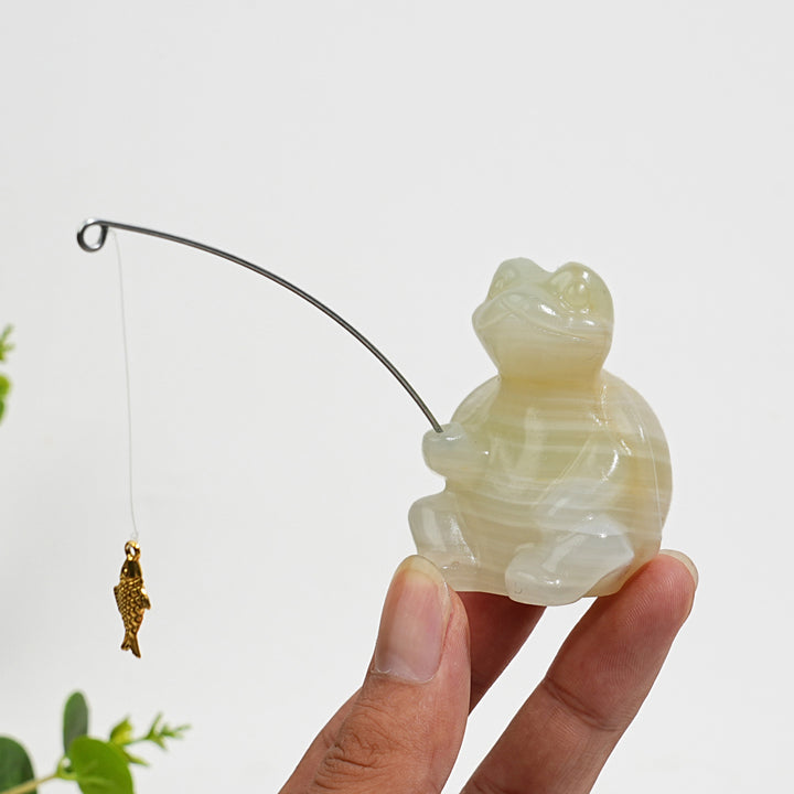 Natural Crystal Carving Animal Fishing