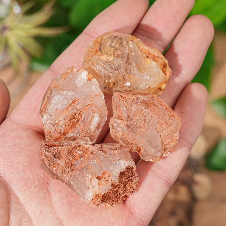 Natural Top Skeletal Quartz with Clay Inclusion Raw