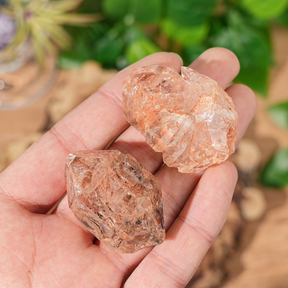 Natural Top Skeletal Quartz with Clay Inclusion Raw