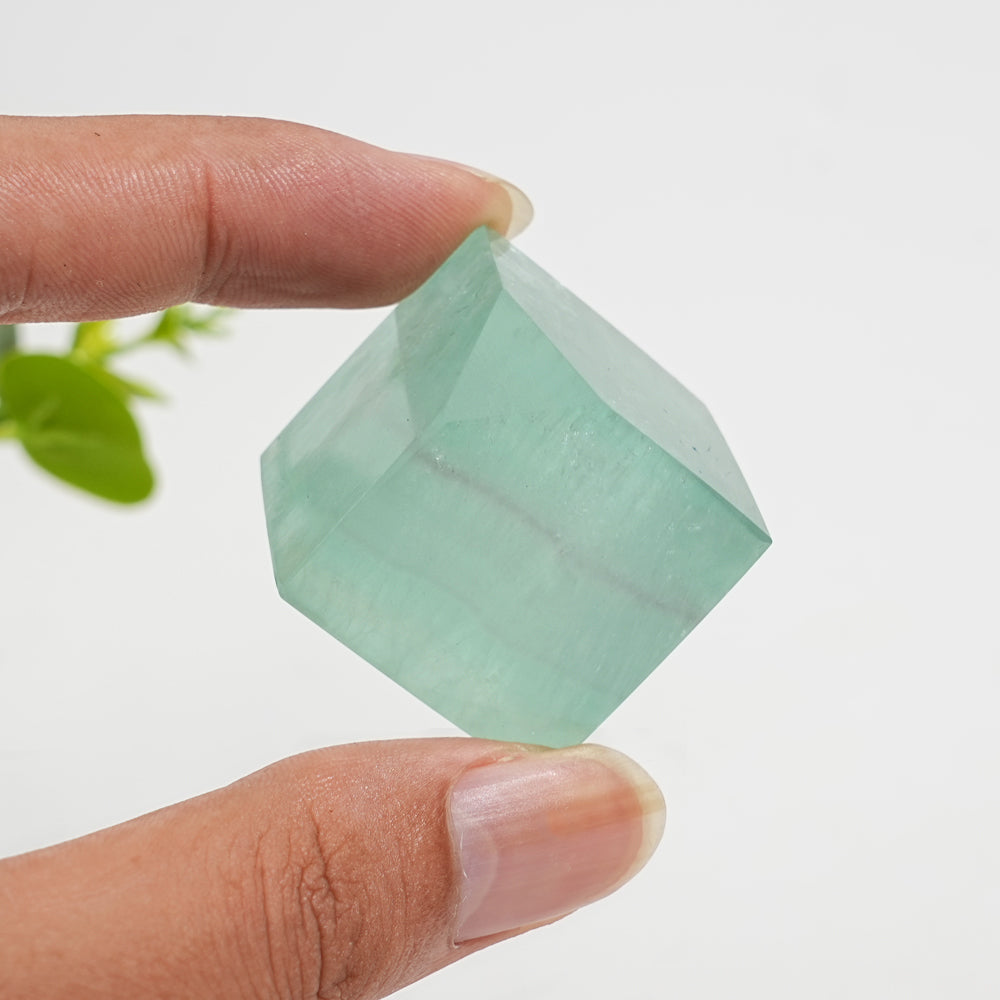 Natural Crystal Fluorite Cube