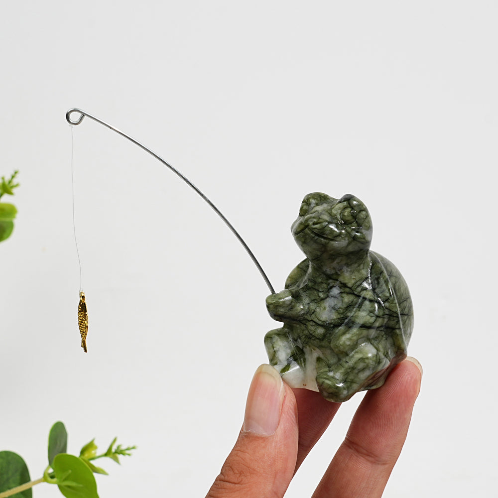 Natural Crystal Carving Animal Fishing