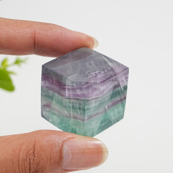 Natural Crystal Fluorite Cube