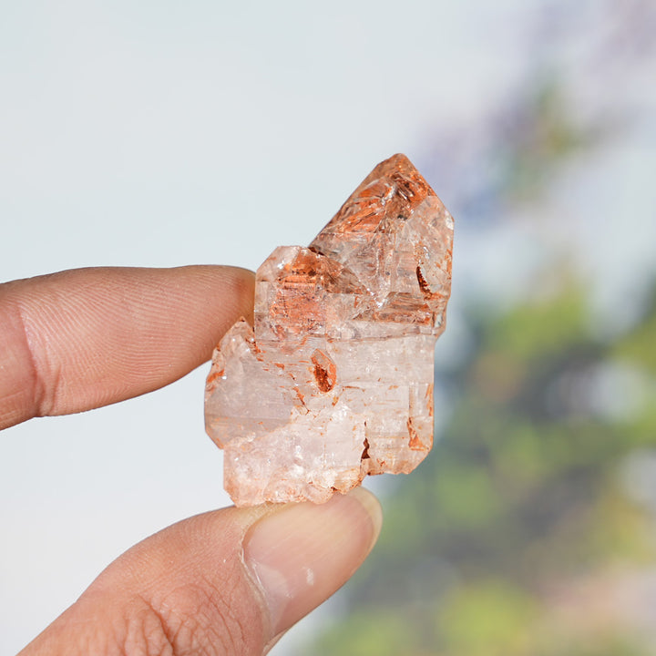 Natural Top Skeletal Quartz with Clay Inclusion Raw