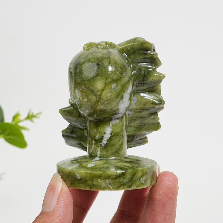 Natural Crystal Carving Skull With Roses