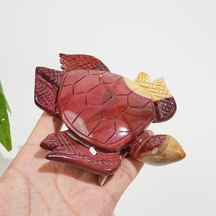 Unique,Natural Crystal Carving Mookaite Sea Turtle
