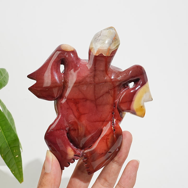 Unique,Natural Crystal Carving Mookaite Sea Turtle
