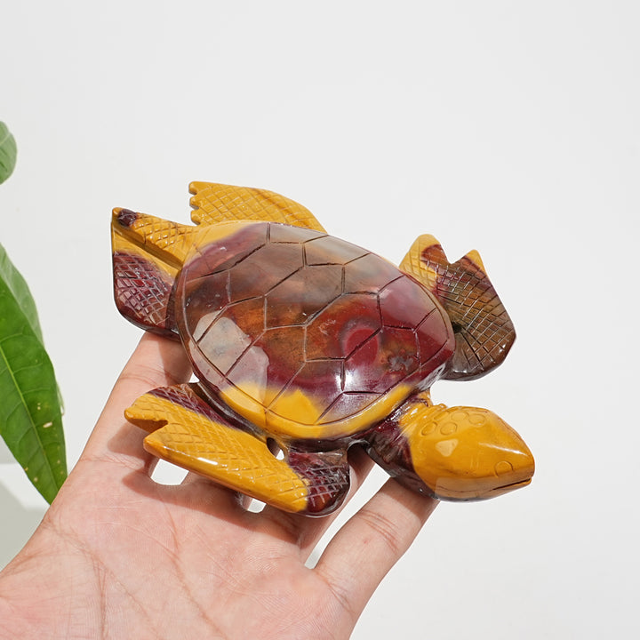 Unique,Natural Crystal Carving Mookaite Sea Turtle