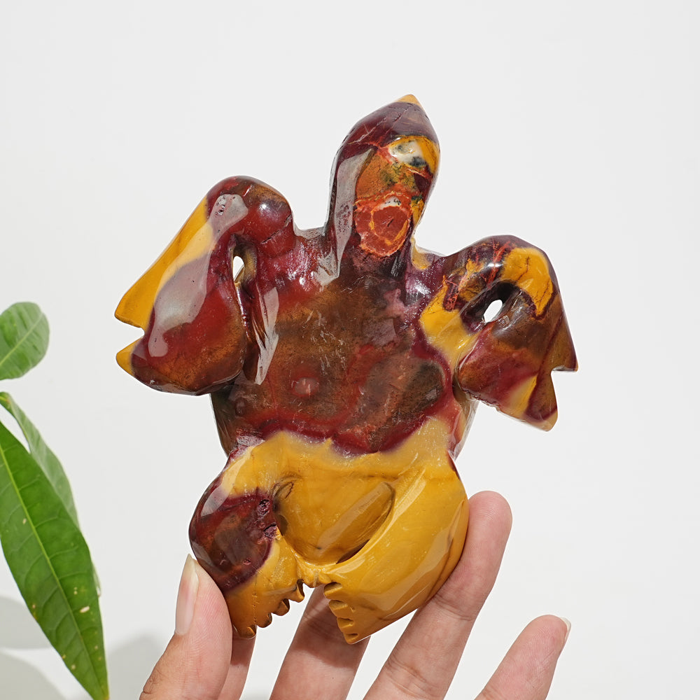 Unique,Natural Crystal Carving Mookaite Sea Turtle