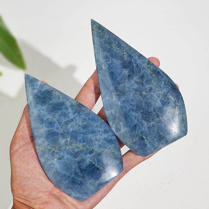 Natural Crystal Blue Calcite Teardrop
