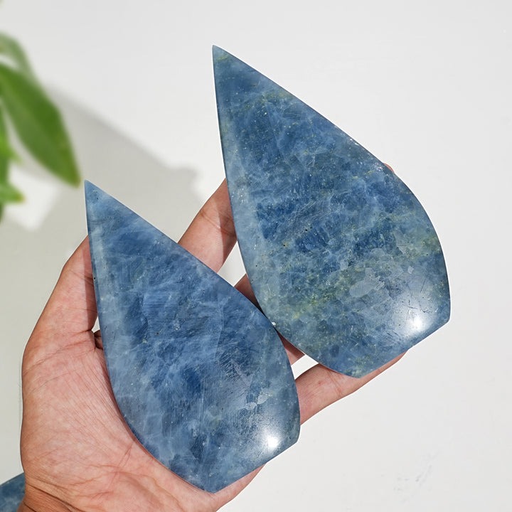 Natural Crystal Blue Calcite Teardrop