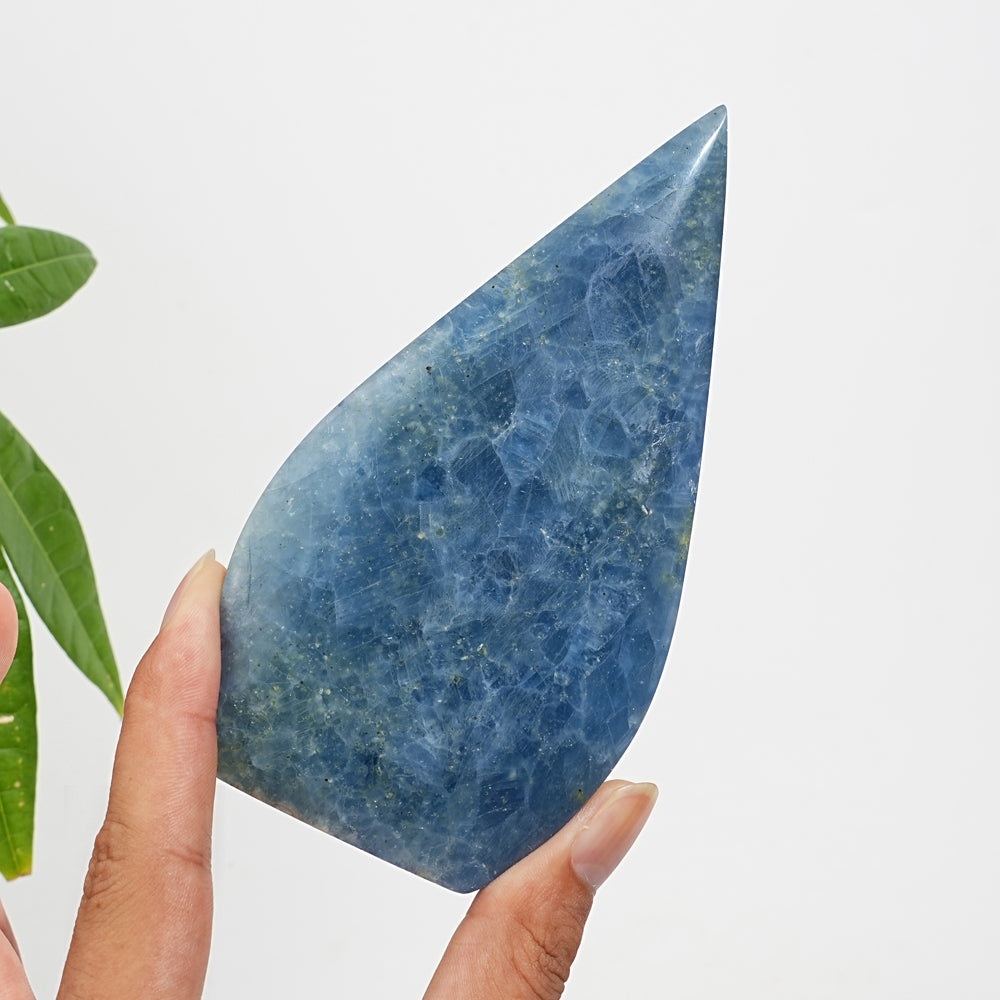 Natural Crystal Blue Calcite Teardrop