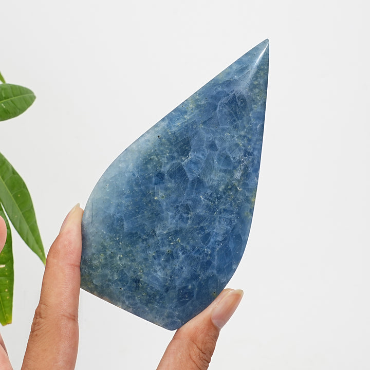 Natural Crystal Blue Calcite Teardrop