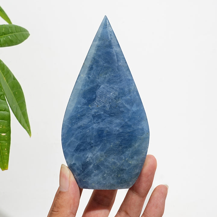 Natural Crystal Blue Calcite Teardrop