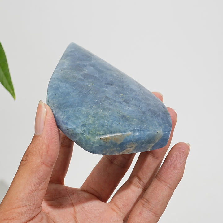 Natural Crystal Blue Calcite Teardrop