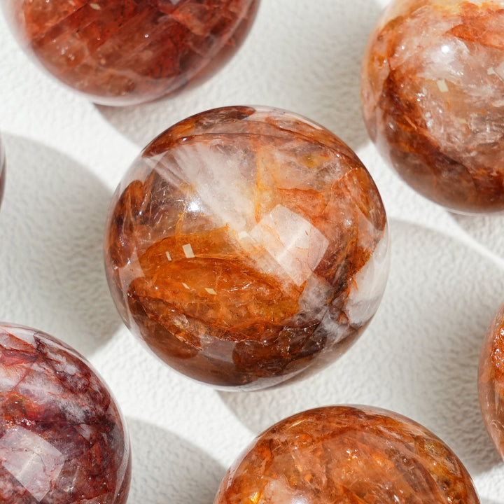 Natural Fire Quartz Sphere
