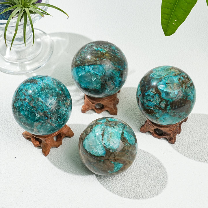 Natural Fluorite With Gibbsite Sphere