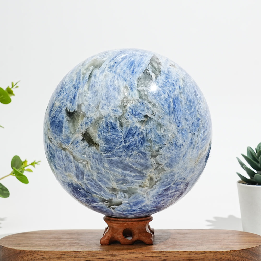 Unique,Natural Large Blue Kyanite Crystal Sphere