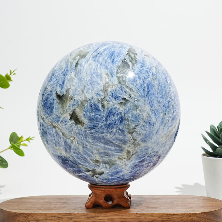 Unique,Natural Large Blue Kyanite Crystal Sphere