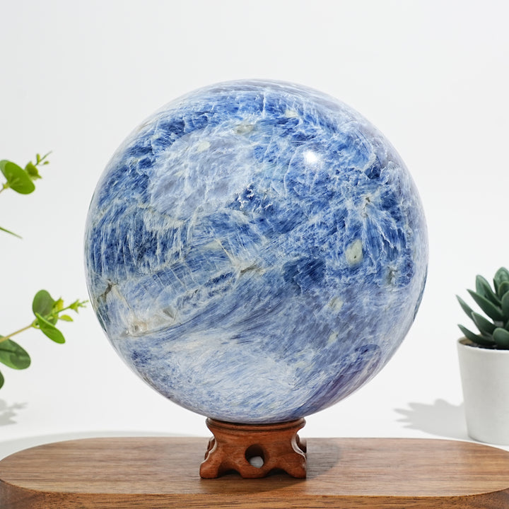 Unique,Natural Large Blue Kyanite Crystal Sphere