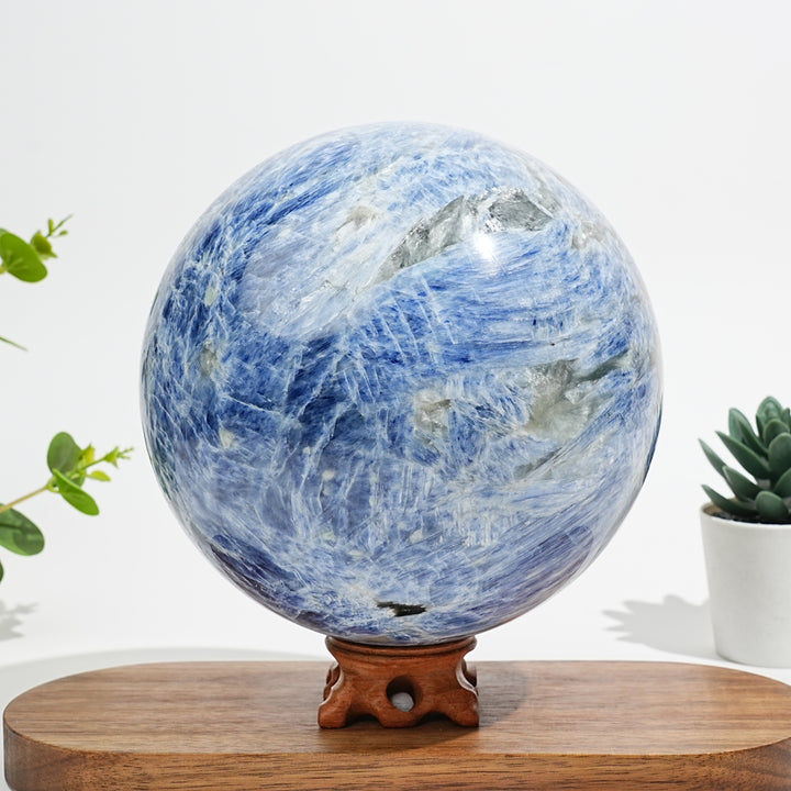 Unique,Natural Large Blue Kyanite Crystal Sphere
