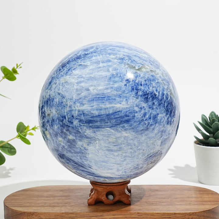 Unique,Natural Large Blue Kyanite Crystal Sphere