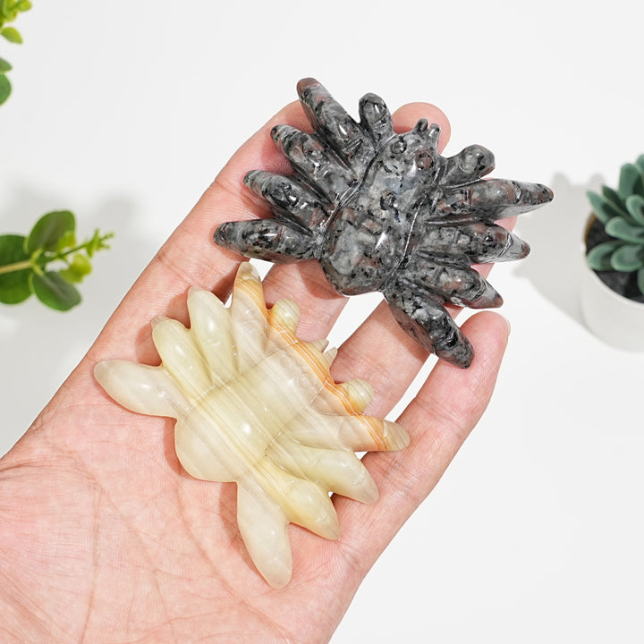 Natural Crystal Crawling Spider Carving