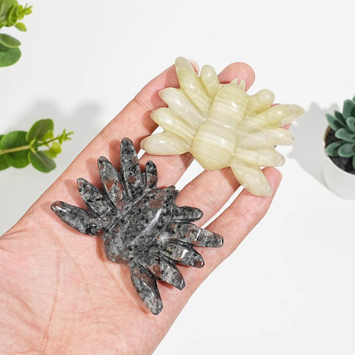 Natural Crystal Crawling Spider Carving
