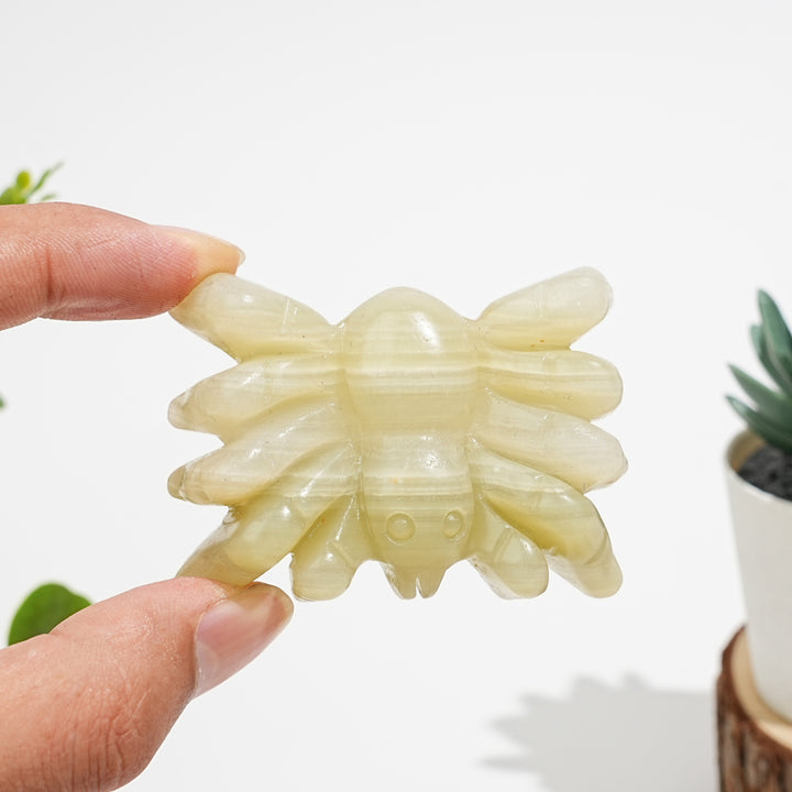 Natural Crystal Crawling Spider Carving