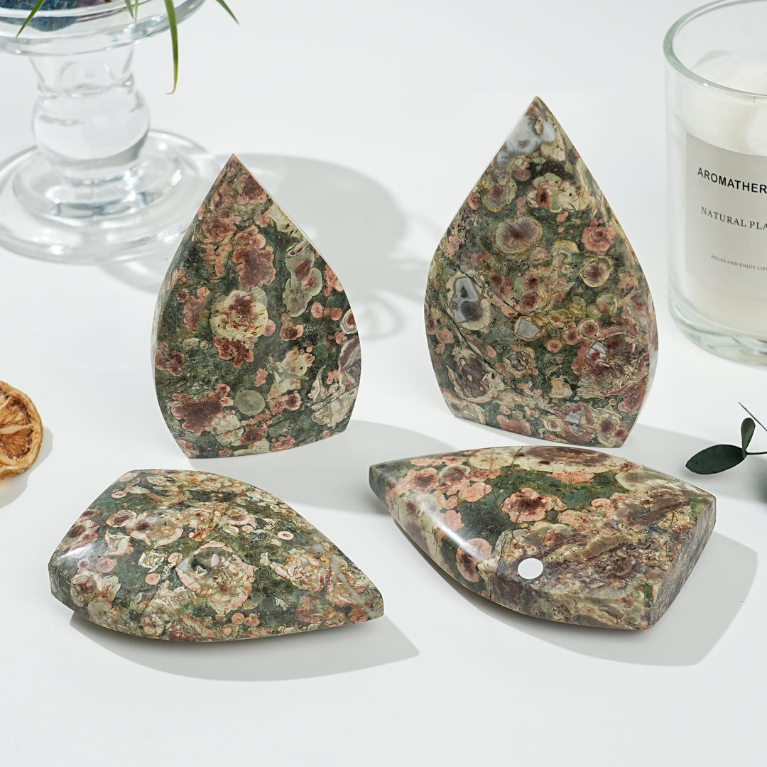 Natural Money Agate Teardrop