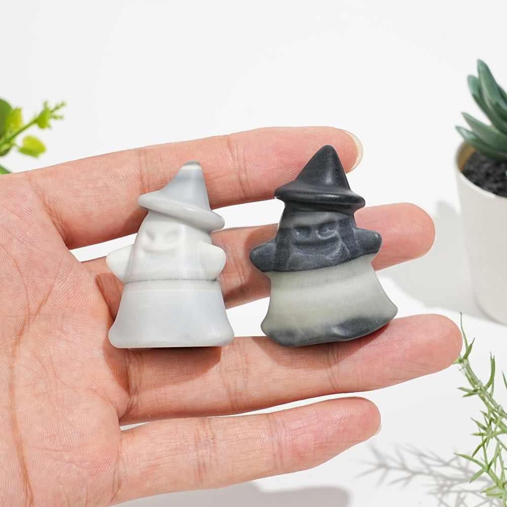 Natural Crystal Whimsical TaiJi Stone Ghost Carving