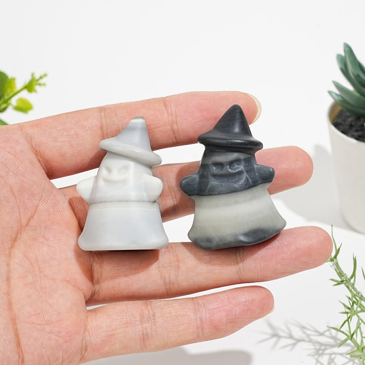 Natural Crystal Whimsical TaiJi Stone Ghost Carving