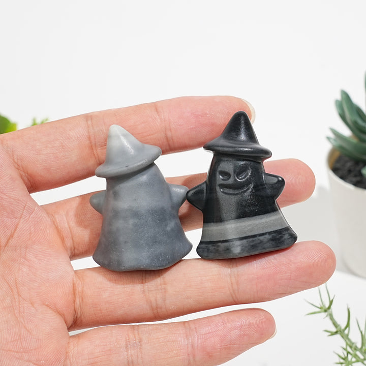 Natural Crystal Whimsical TaiJi Stone Ghost Carving