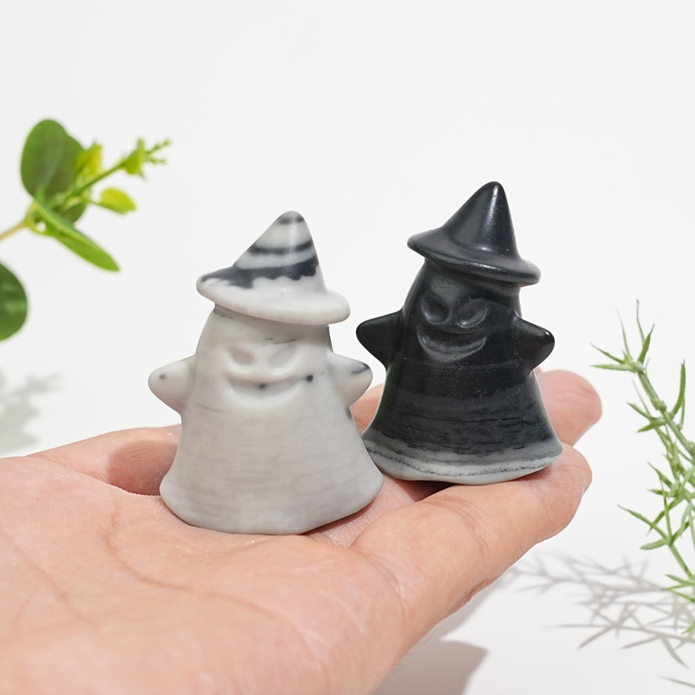 Natural Crystal Whimsical TaiJi Stone Ghost Carving