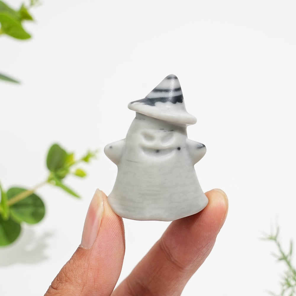 Natural Crystal Whimsical TaiJi Stone Ghost Carving