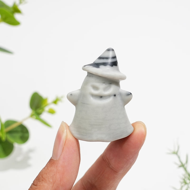 Natural Crystal Whimsical TaiJi Stone Ghost Carving