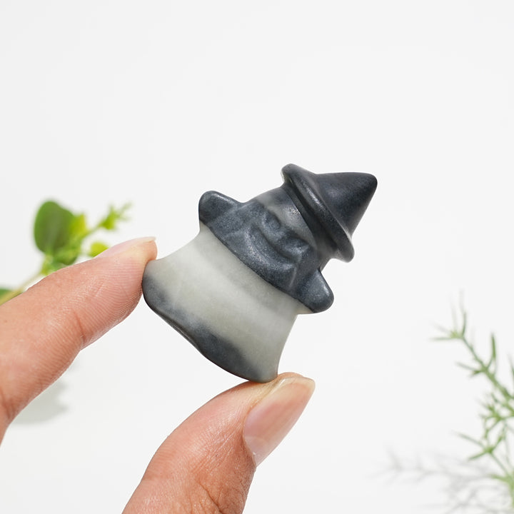 Natural Crystal Whimsical TaiJi Stone Ghost Carving