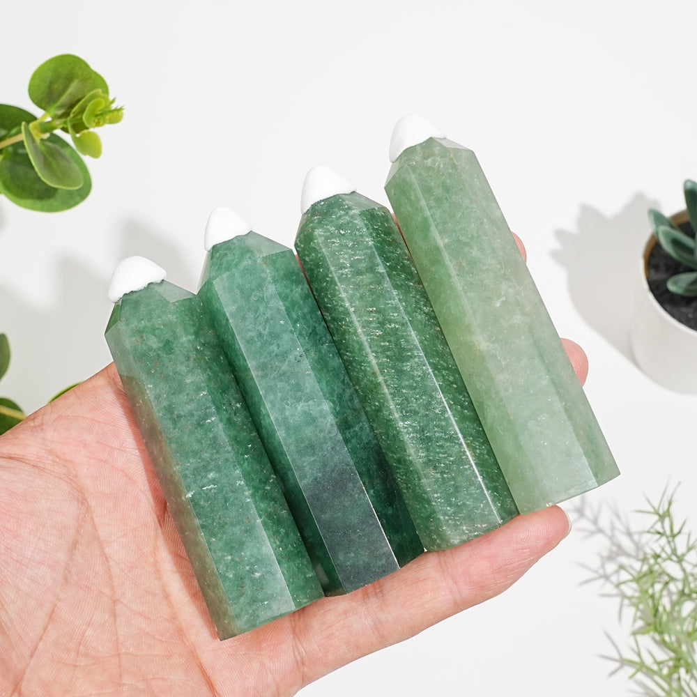 Natural Crystal Green Strawberry Quartz Point