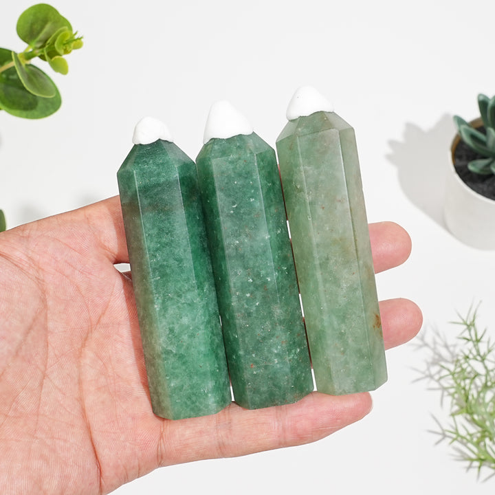 Natural Crystal Green Strawberry Quartz Point