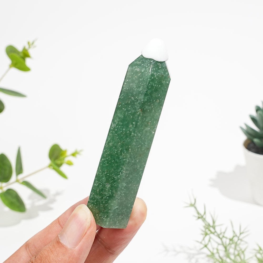 Natural Crystal Green Strawberry Quartz Point