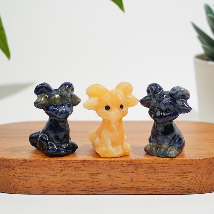 Natural Crystal Sitting Goat Carving