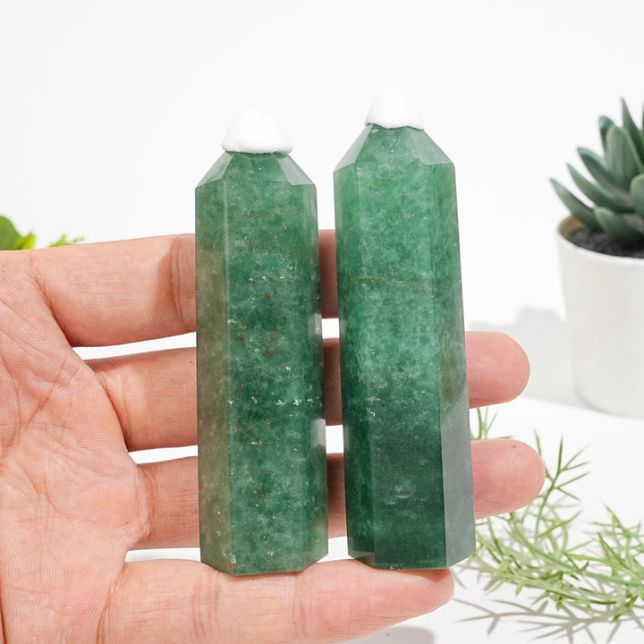 Natural Crystal Green Strawberry Quartz Point