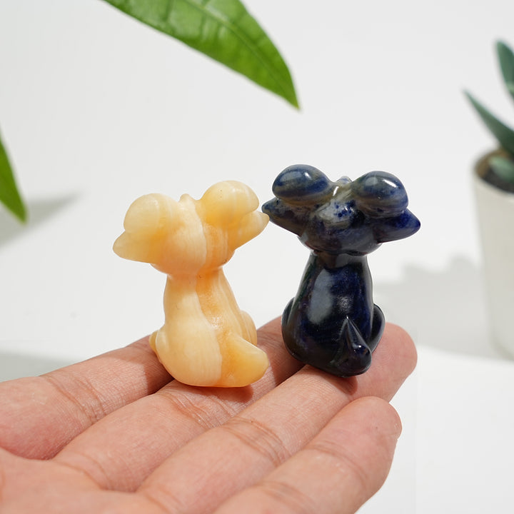 Natural Crystal Sitting Goat Carving