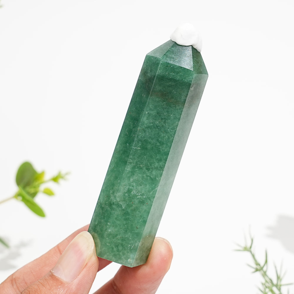 Natural Crystal Green Strawberry Quartz Point