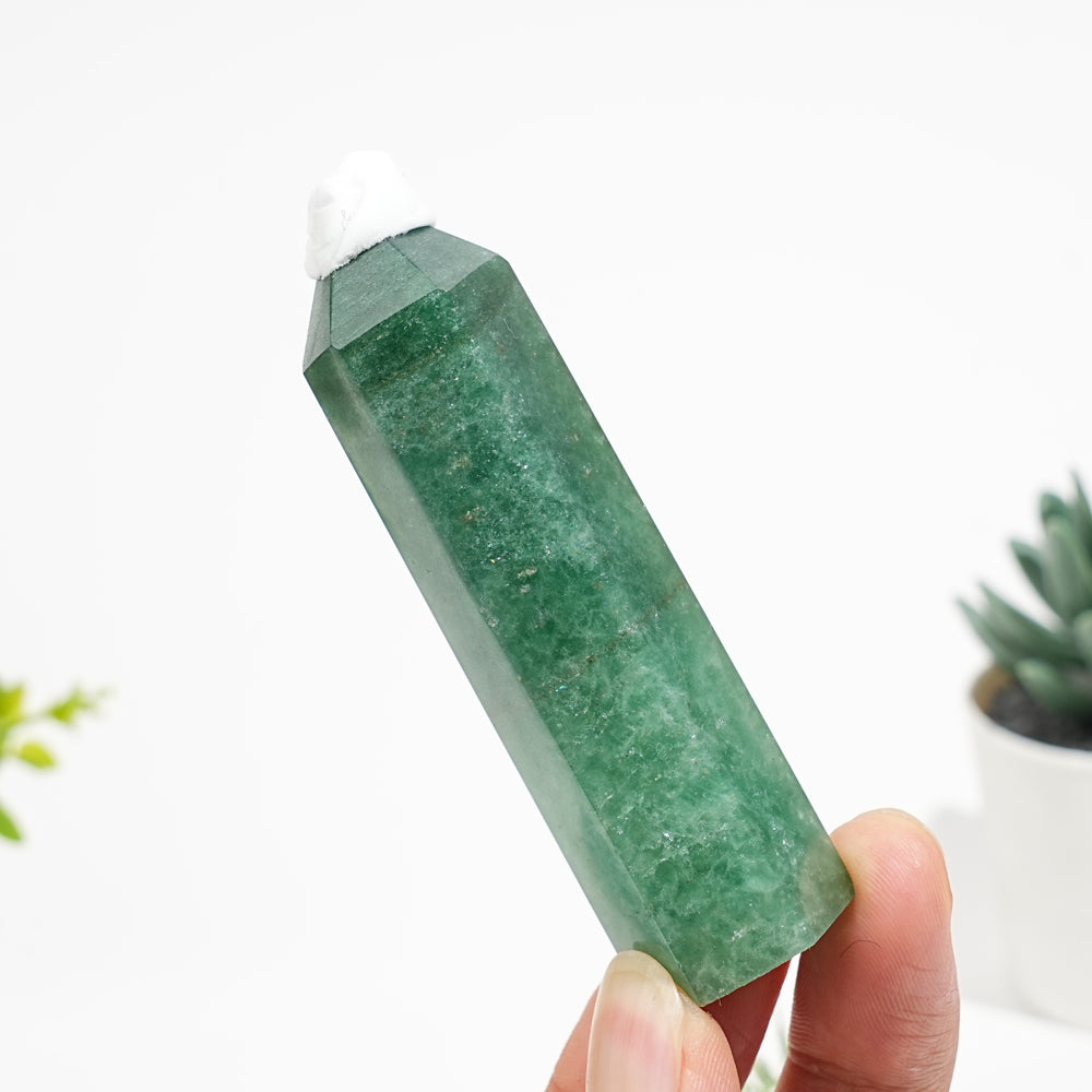 Natural Crystal Green Strawberry Quartz Point