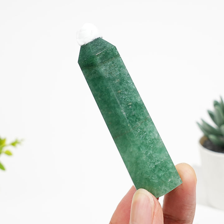 Natural Crystal Green Strawberry Quartz Point