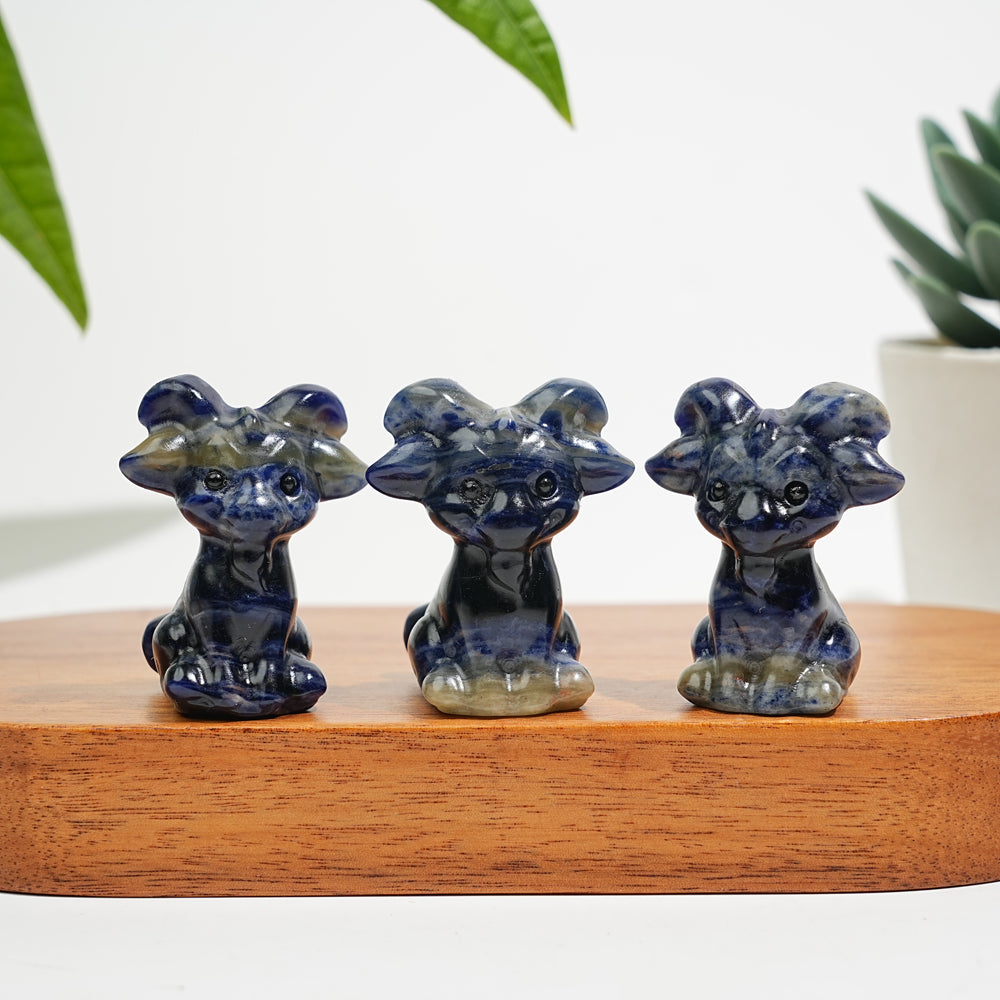 Natural Crystal Sitting Goat Carving