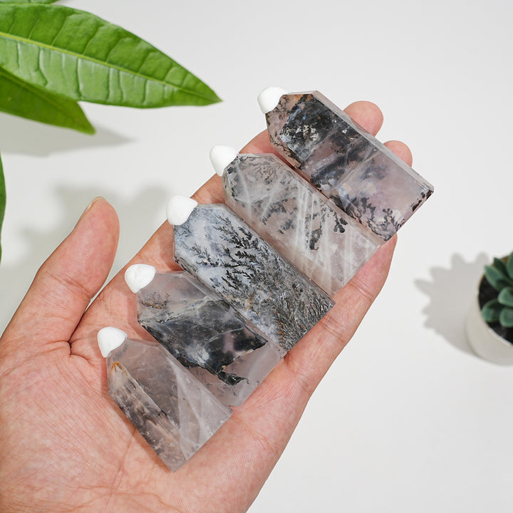 Unique,Natural Crystal Dendritic Quartz Point